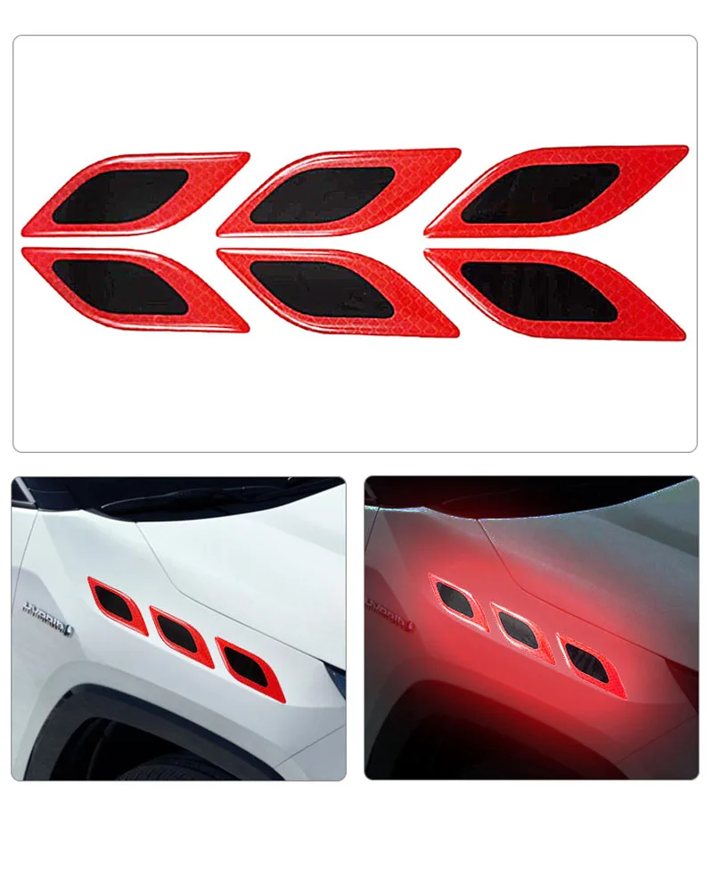 Tablet Accessories Kit - 6pcs/Set Car Reflective Stickers Anti-Scratch Safety