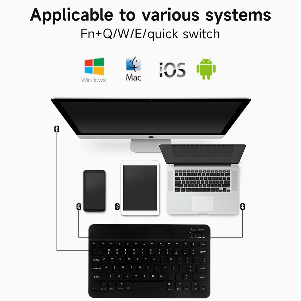 Bluetooth Keyboard for IOS And - Samsung Tablet Keyboard Accessories recensione e prezzo