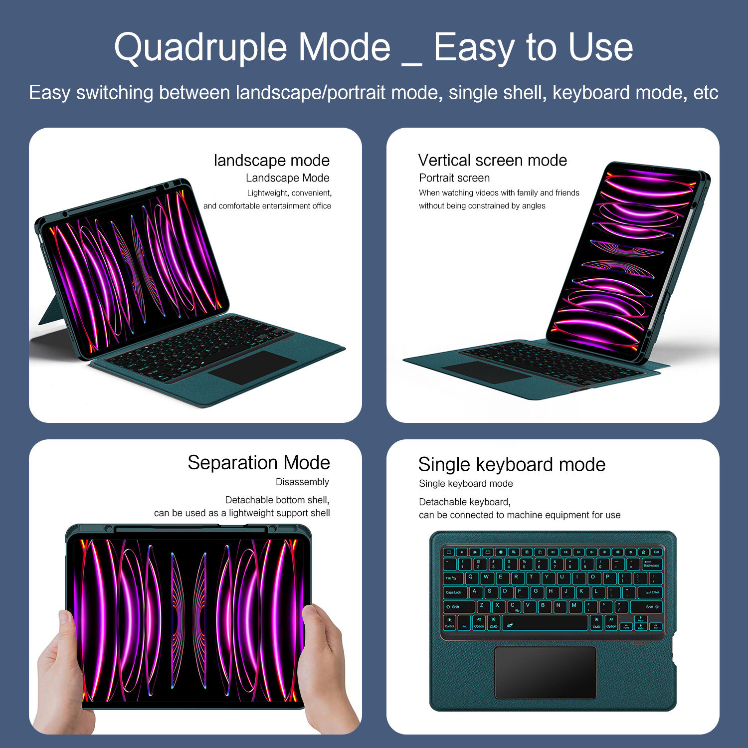 Magic Keyboard Case for iPad A - Tablet Keyboard Case recensione e prezzo