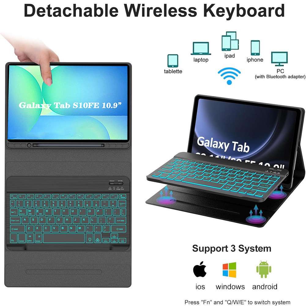 Case for Samsung Galaxy Tab S1 - Samsung Tablet Keyboard Accessories recensione e prezzo