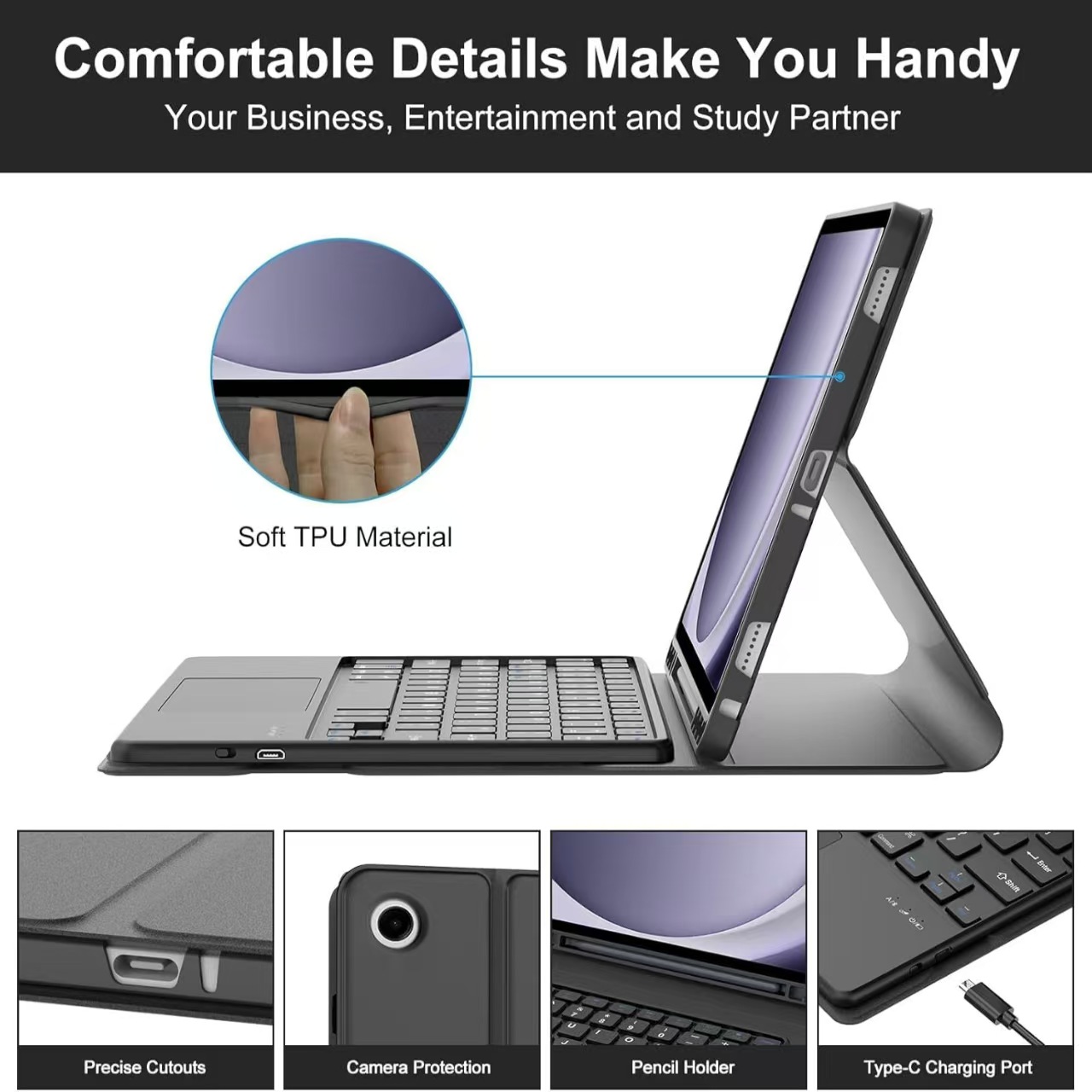 Case for Samsung Galaxy Tab A9 - Samsung Tablet Keyboard Accessories recensione e prezzo