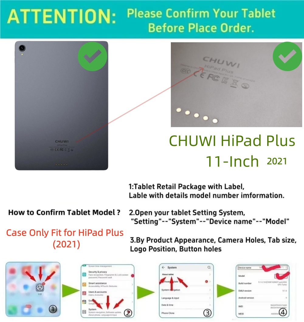 Flip Case for Chuwi Hipad Plus - Chuwi Tablet Accessories recensione e prezzo