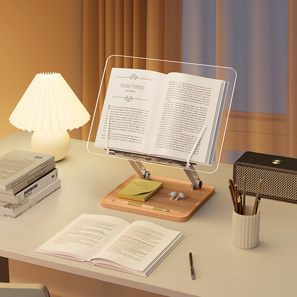 Wooden Reading Stand with ligh - Useful Tablet Accessories recensione e prezzo