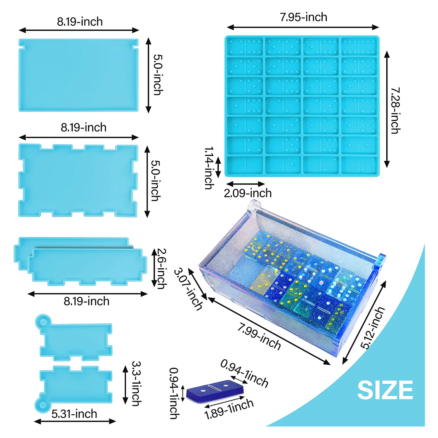Domino Molds Silicone Epoxy Re - Tablet Accessories Kit recensione e prezzo