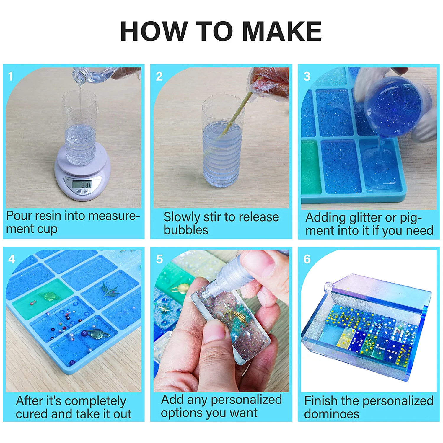 Domino Molds Silicone Epoxy Re - Tablet Accessories Kit recensione e prezzo