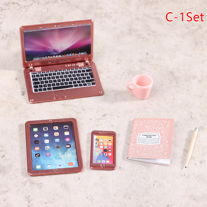 6/7Pcs/Set 1:12 Dollhouse Mini - Tablet Accessories For Kids recensione e prezzo